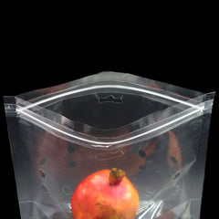 Holy Clear Polyethylene Stand Strong® Bags with Die Cut Handles and Vent Holes
