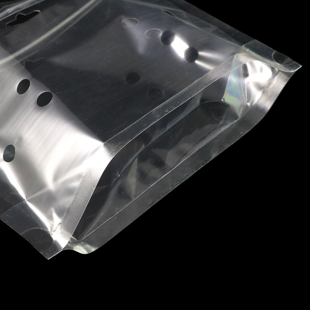 Holy Clear Polyethylene Stand Strong® Bags with Die Cut Handles and Vent Holes
