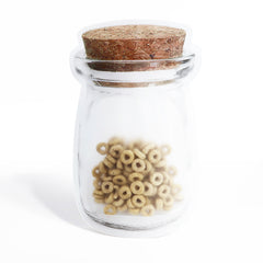 Translucent Glass Bottle Shaped Quirk Brown Cork Design Polyethylene Stand Strong® Bags