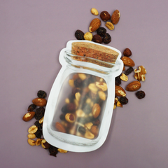 Translucent Glass Bottle Shaped Quirk Brown Cork Design Polyethylene Stand Strong® Bags