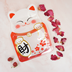 Lucky Cat Red Stand Strong® Bags with Animal Print Window