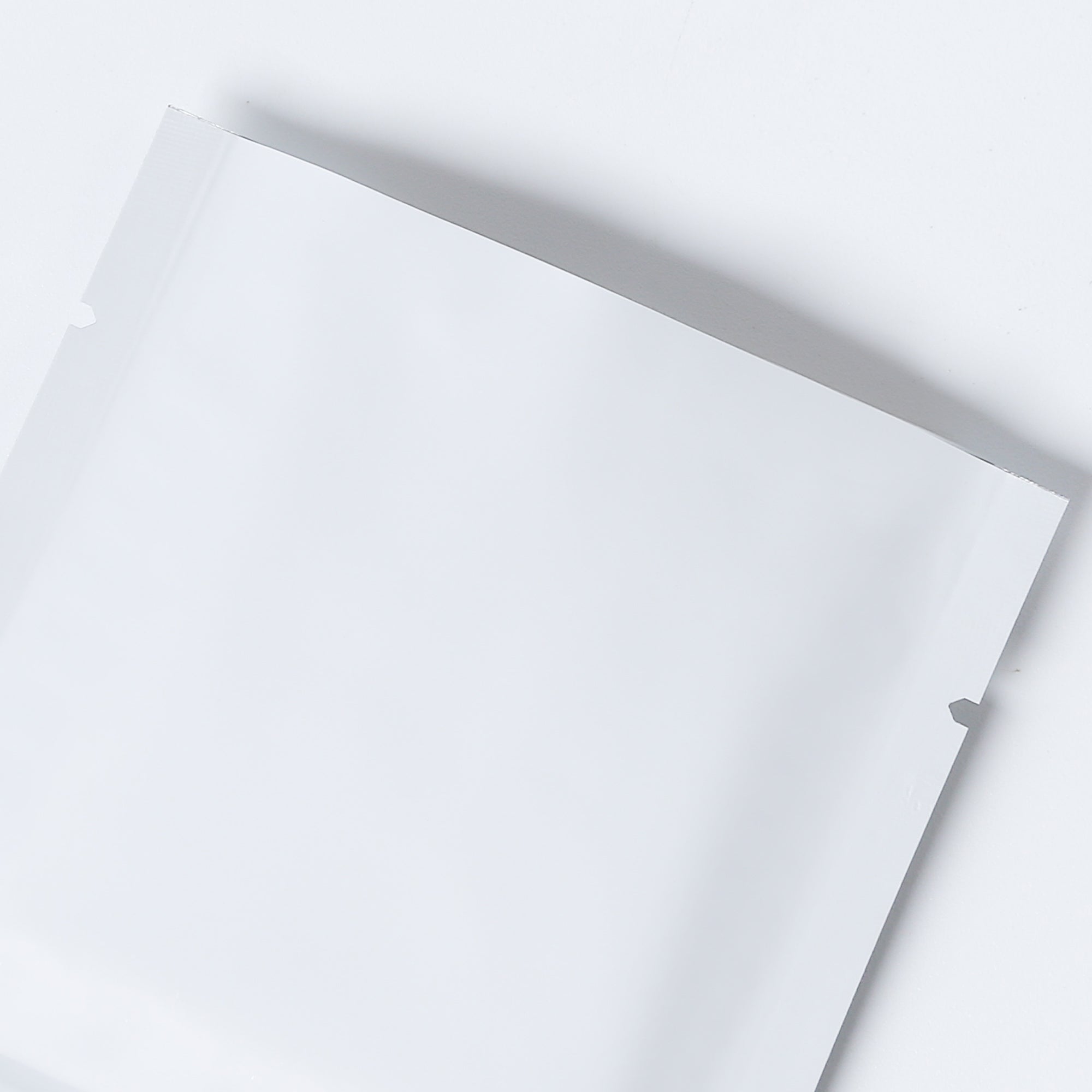 Matte Coconut White Aluminum Foil Open Fill Bags