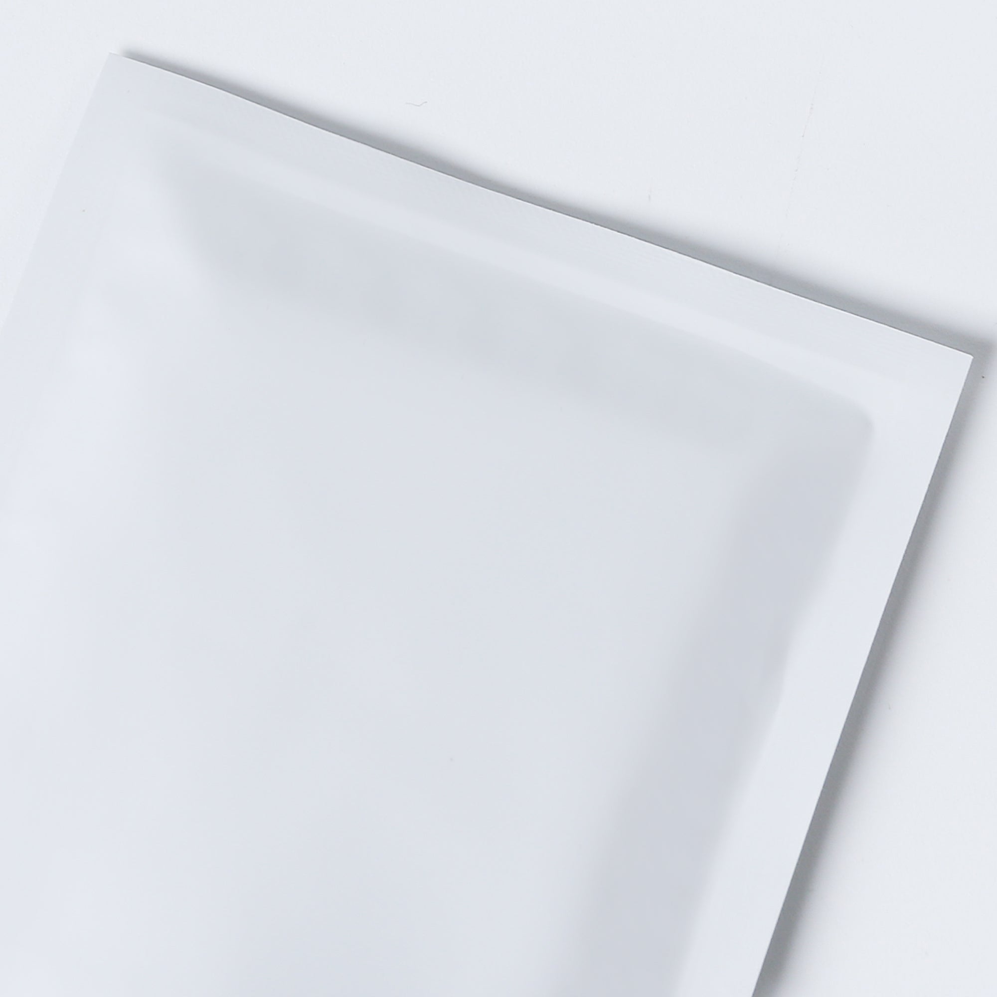 Matte Coconut White Aluminum Foil Open Fill Bags