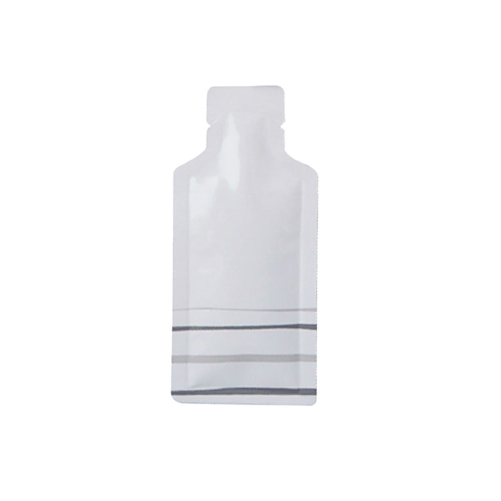 Glossy Sunscreen White Aluminum Bottle Shape Open Bottom Bags