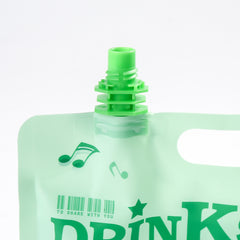 Matte Melon Green Designed Drink Pouches with Screw Cap Spout