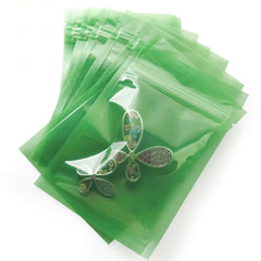 Glossy Cactus Green Plastic Flat QuickQlick® Bags