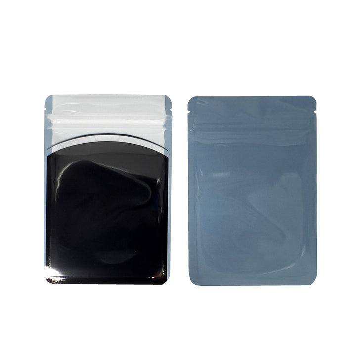QQ Studio® Glossy Jarring Black Plastic QuickQlick™ Bags with Hang Hole