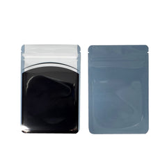 Glossy Jarring Black Plastic QuickQlick® Bags with Hang Hole