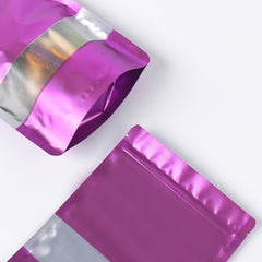 Matte Acai Purple Frosted Window Mylar Stand Strong® Bags