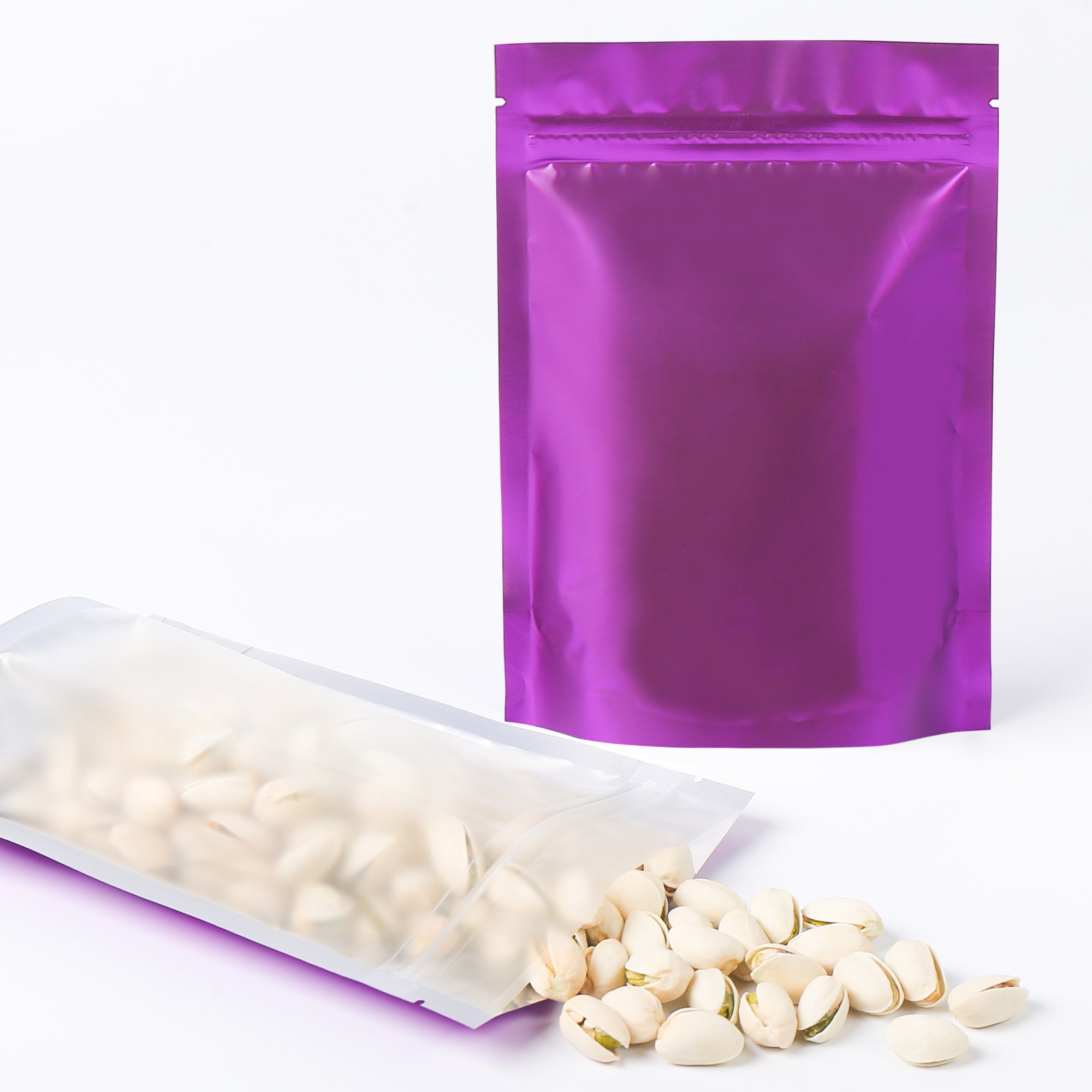 Matte Half Lavender Metallic Mylar Stand Strong® Bags