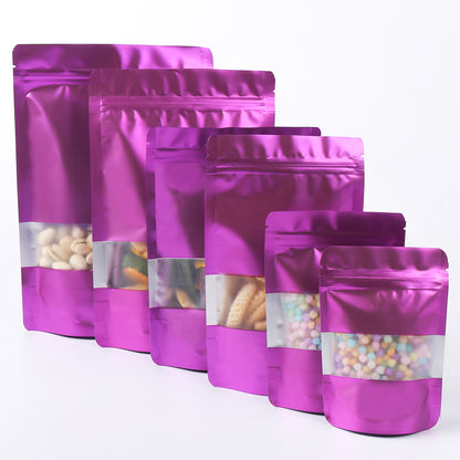 QQ Studio® Matte Acai Purple Frosted Window Mylar Stand Strong® Bags