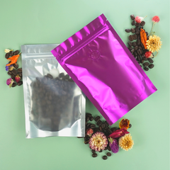 Single Side Matte Lavender Latte Purple Metallic Mylar Stand Strong® Coffee Valve Bags