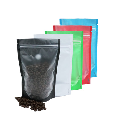 QQ Studio® Coffee Valve StandStrong™ Packaging Bags with Zipper Seal