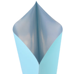 Matte Thistle Blue Aluminum Open Bottom SlickSeal™ Packaging Bag