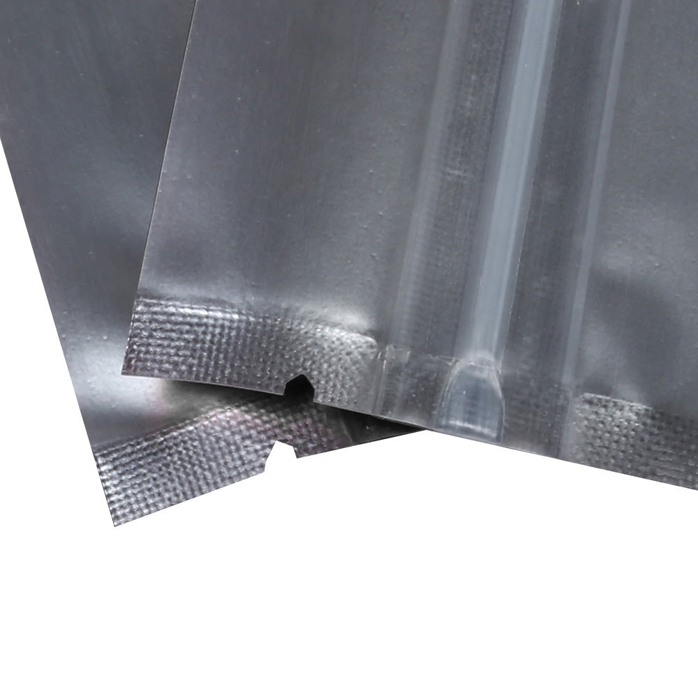 Half Electric Blue Metallic Mylar Stand Strong® Bags