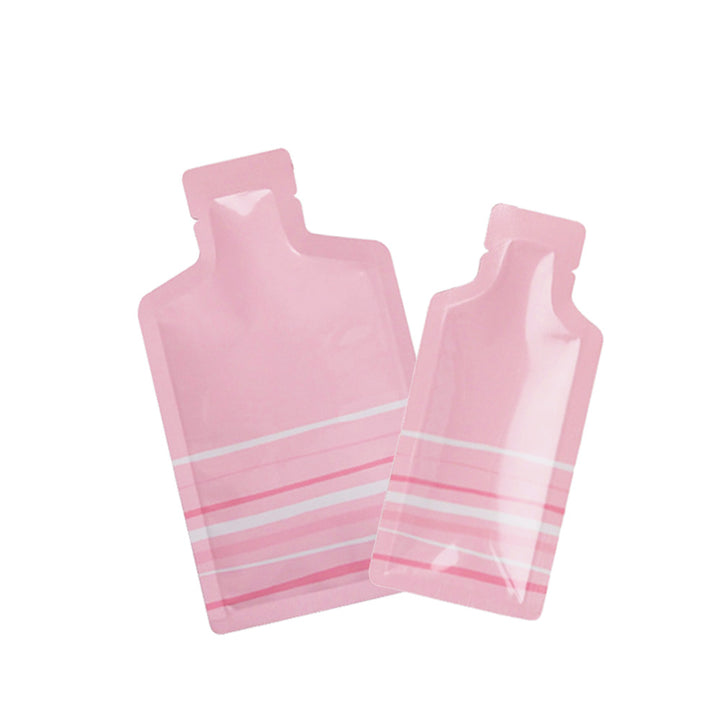 QQ Studio® Glossy Rosé Pink Aluminum Bottle Shape Open Bottom Bags