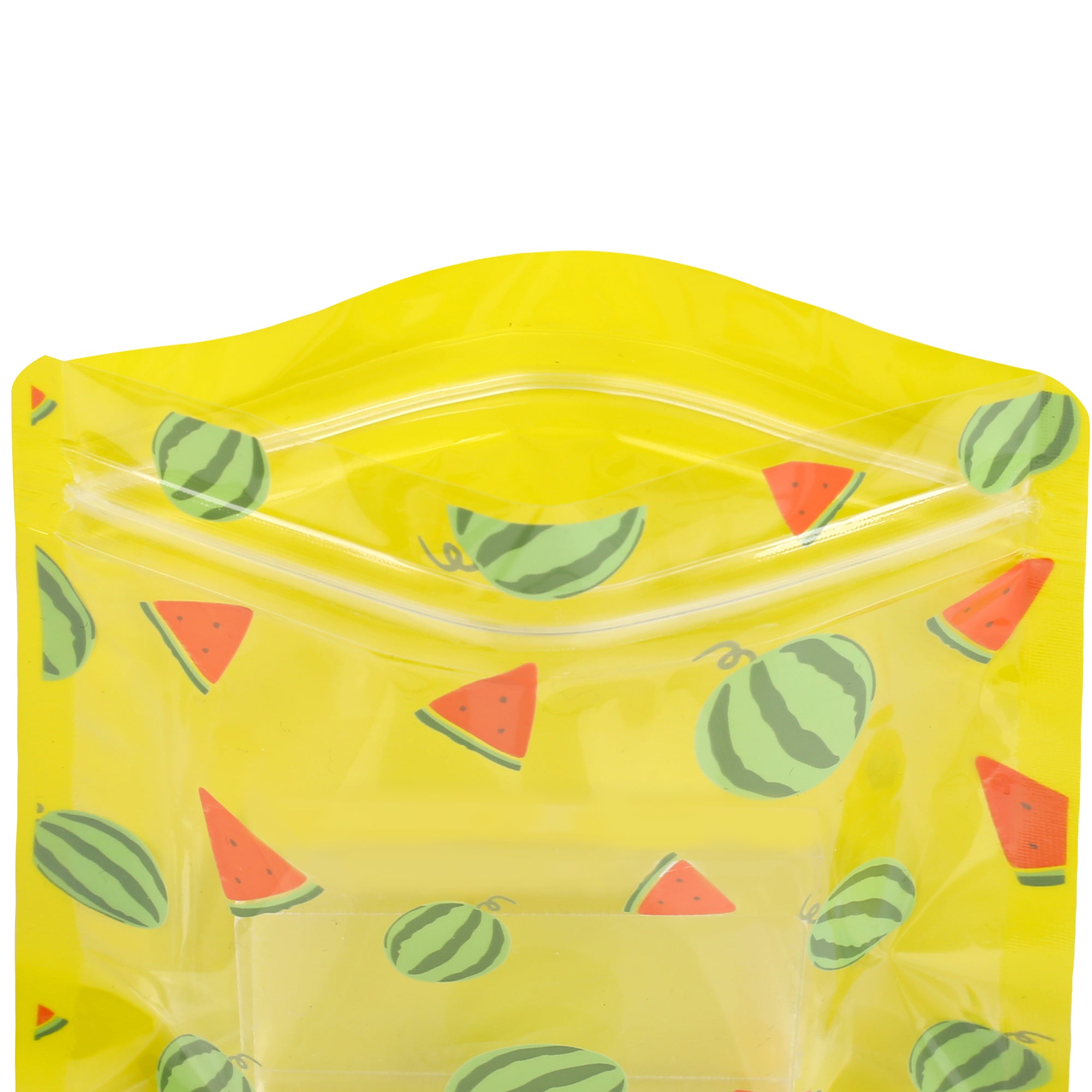 Watermelon Yellow Designed Multi-Icon Pattern QuickQlick® Bags with Clear Window