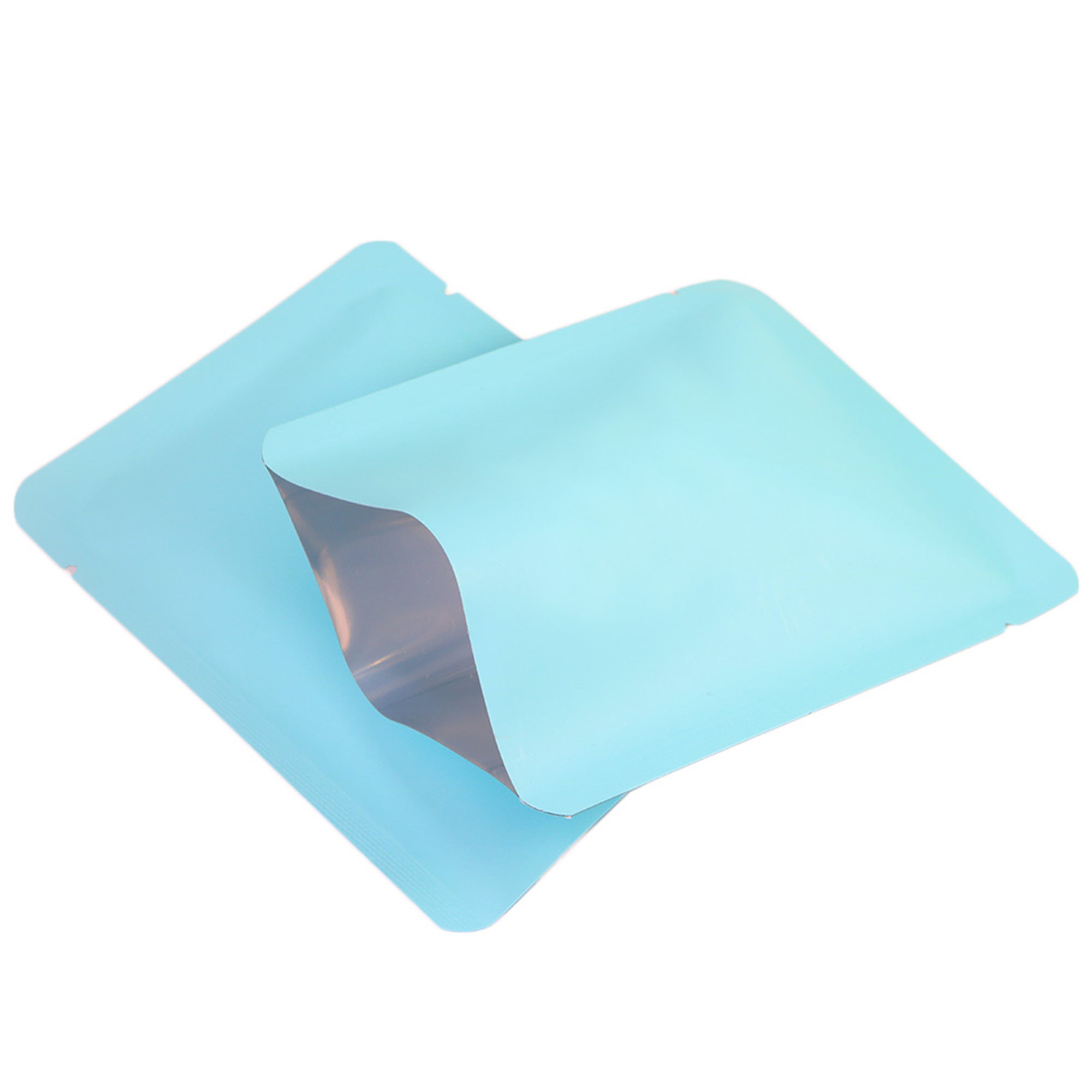 Matte Thistle Blue Aluminum Open Bottom SlickSeal™ Packaging Bag