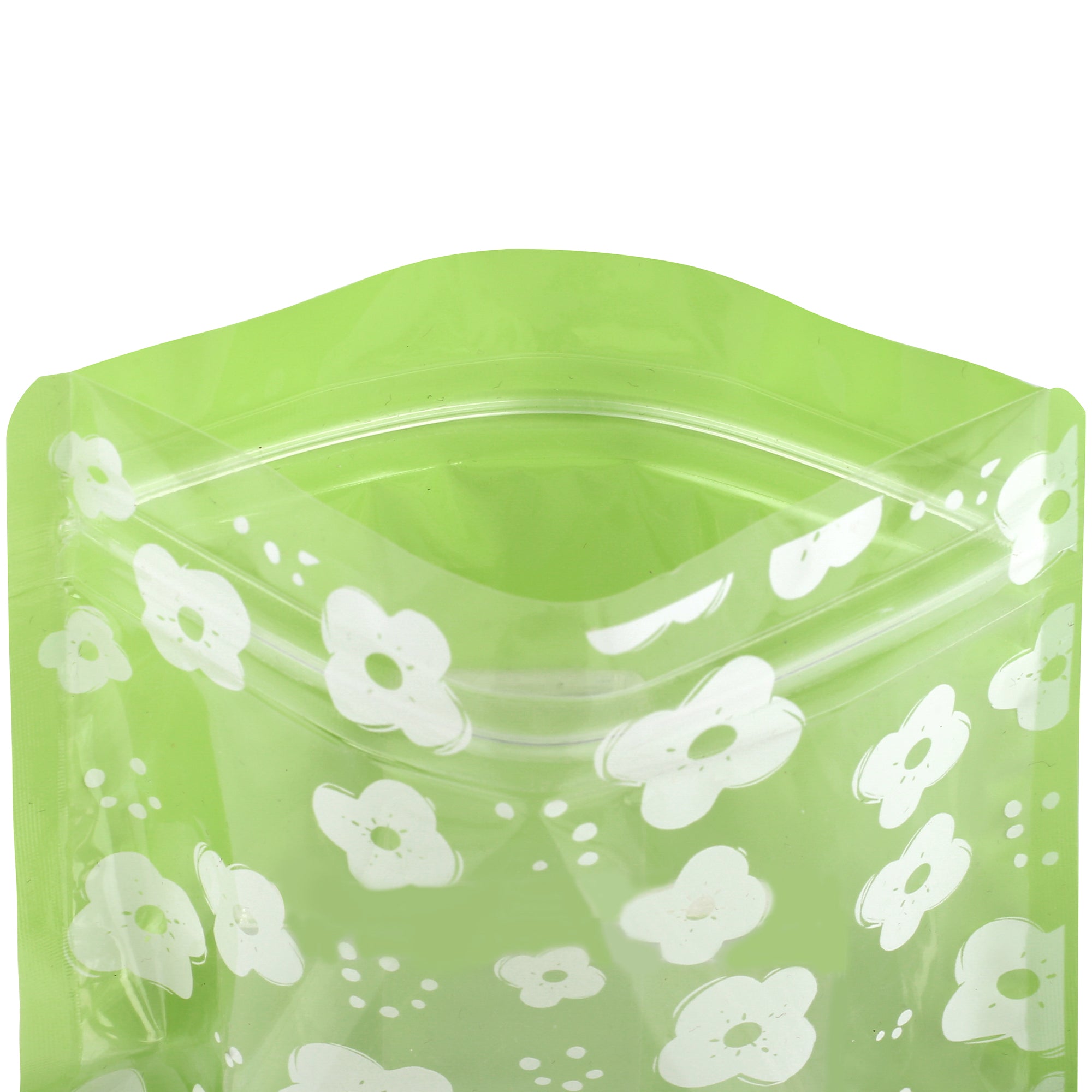 Petunia Green Designed Multi-Icon Pattern QuickQlick® Bags with Clear Window