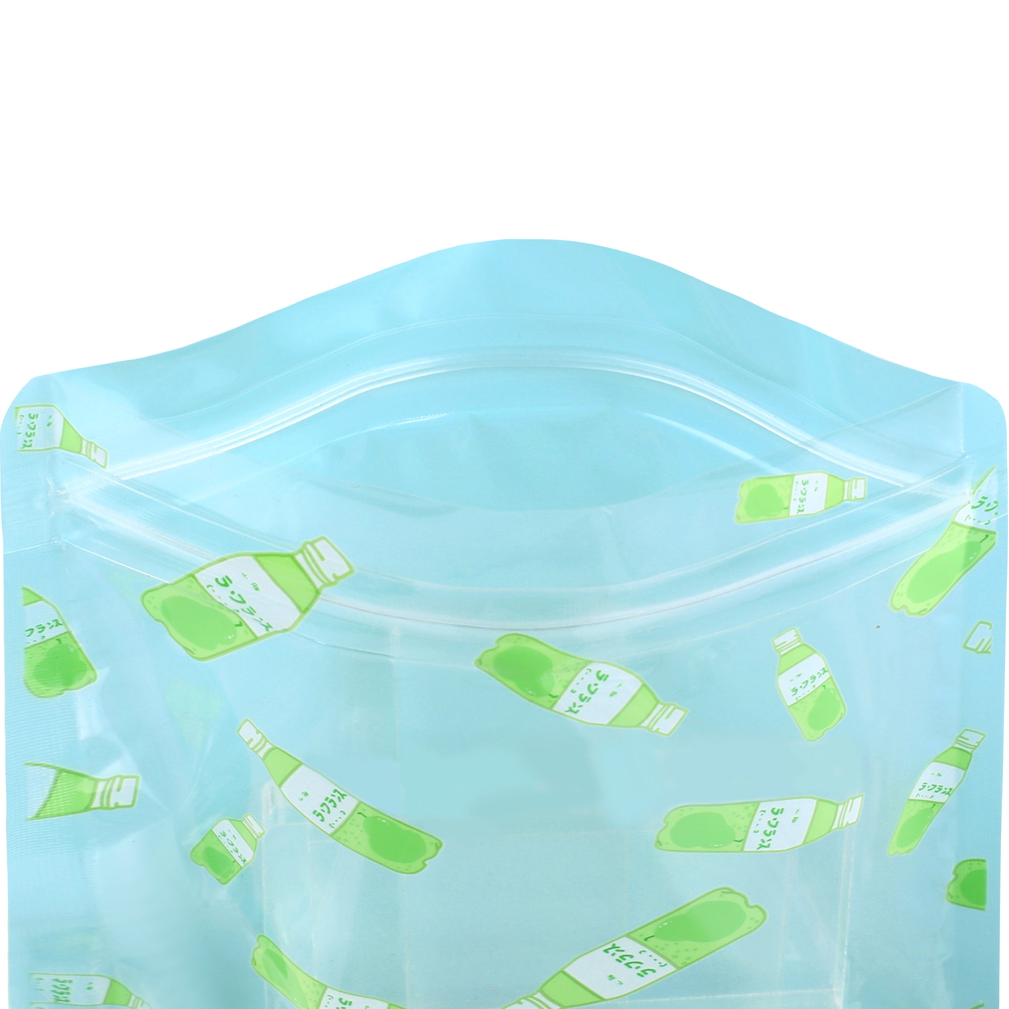 Pear Pop Blue Designed Multi-Icon Pattern QuickQlick® Bags with Clear Window