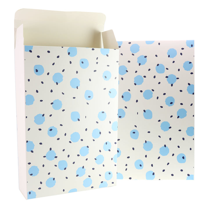 Polka Dots Printed Cardboard Gift Boxes with Fold and Tuck Tabs