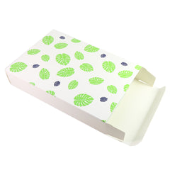 Leaf Design Printed Cardboard Gift Boxes with Fold and Tuck Tabs