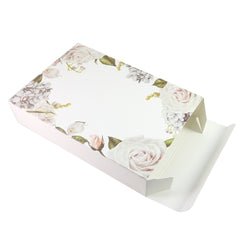 Flower Border Printed Cardboard Gift Boxes with Fold and Tuck Tabs