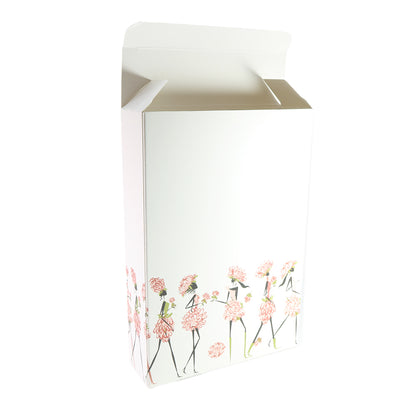 Flower Girl Printed Cardboard Gift Boxes with Fold and Tuck Tabs