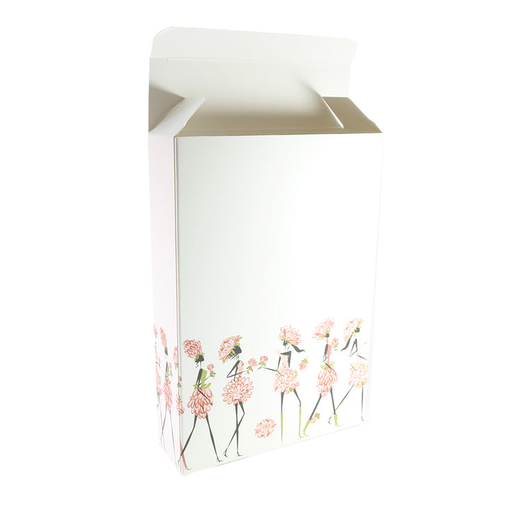 Flower Girl Printed Cardboard Gift Boxes with Fold and Tuck Tabs