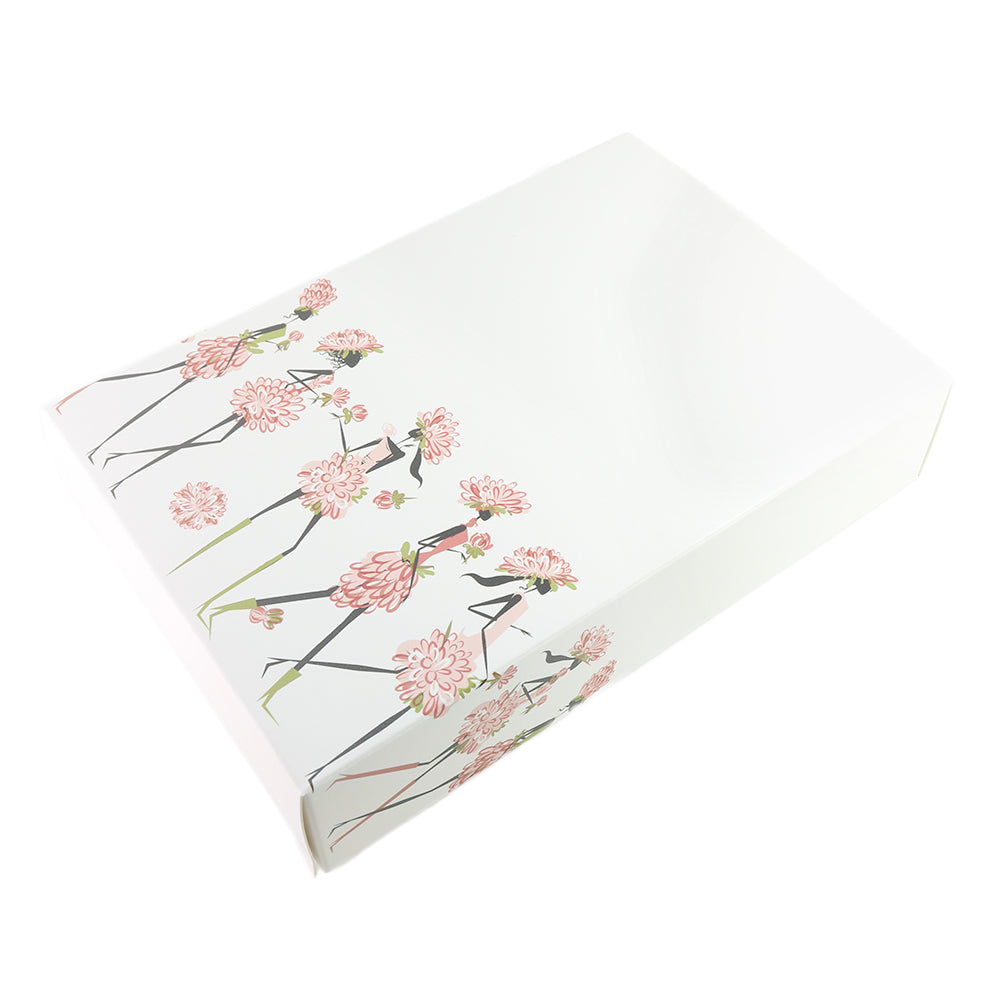 Flower Girl Printed Cardboard Gift Boxes with Fold and Tuck Tabs