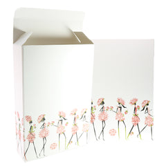 Flower Girl Printed Cardboard Gift Boxes with Fold and Tuck Tabs
