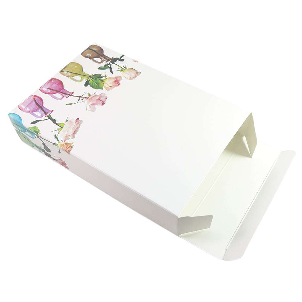 Flower Vase Printed Cardboard Gift Boxes with Fold and Tuck Tabs