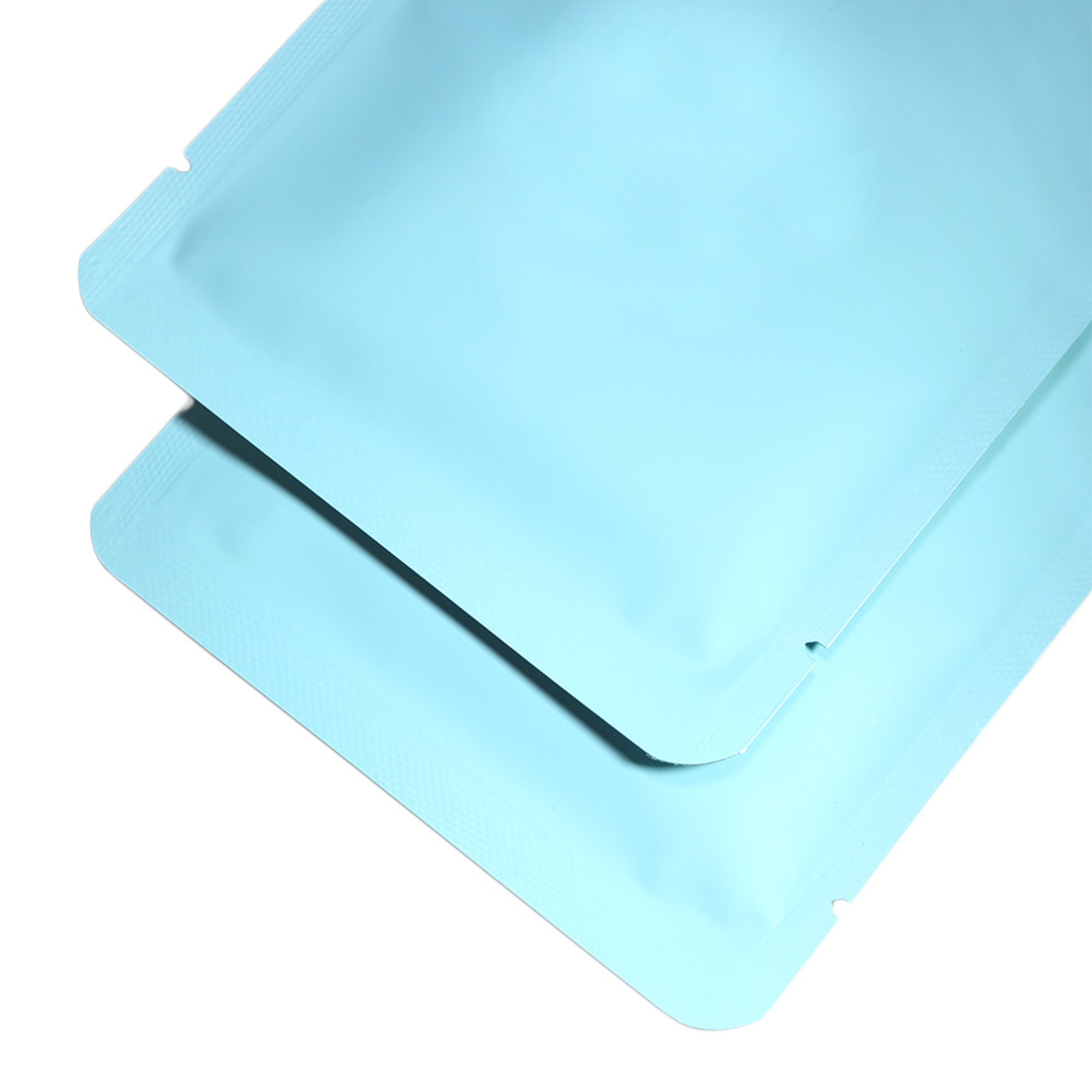 Matte Thistle Blue Aluminum Open Bottom SlickSeal™ Packaging Bag