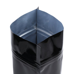 Glossy Café Mirror Black Round Window Plastic and Mylar Stand Strong® Coffee Valve Bags