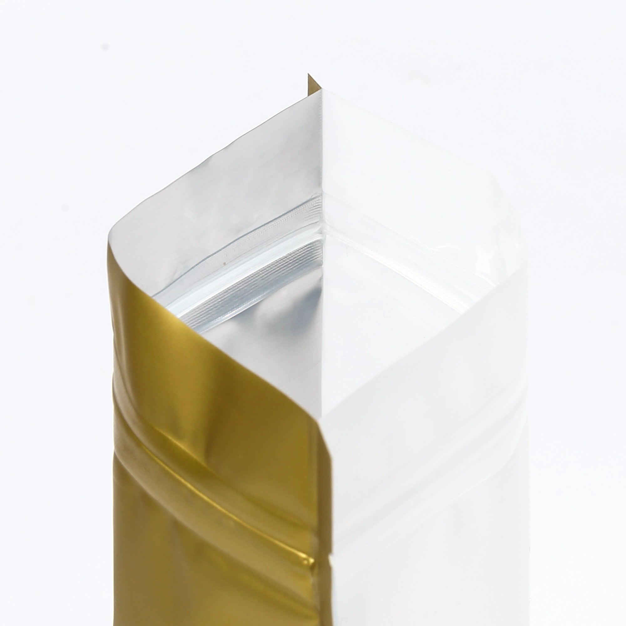 Single Side Matte Chardonnay Coffee Gold Metallic Mylar Stand Strong® Coffee Valve Bags