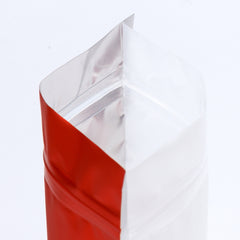 Single Side Matte Barista Brick Red Metallic Mylar Stand Strong® Coffee Valve Bags