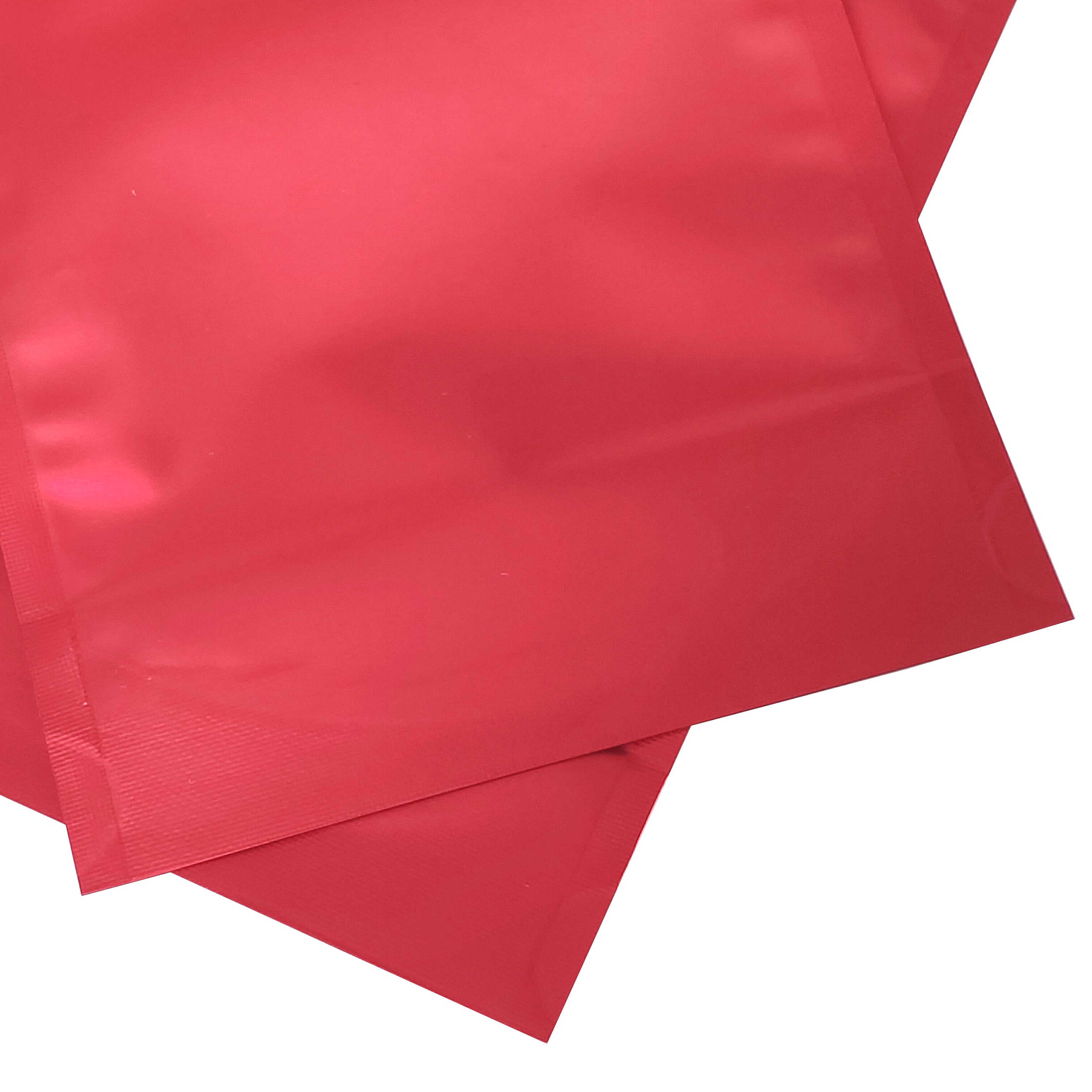 Matte Strawberry Red Mylar Stand Strong® Bags