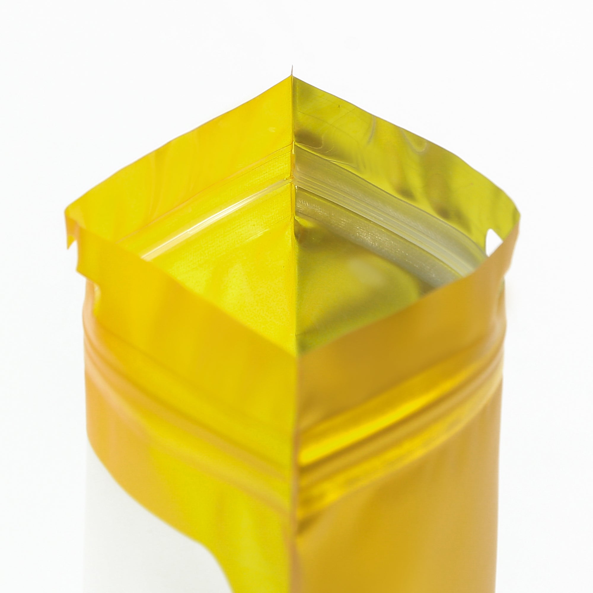 Matte Going Out Gold Foil QuickQlick® Bags with Bordered Translucent Window and Butterfly Hang Hole