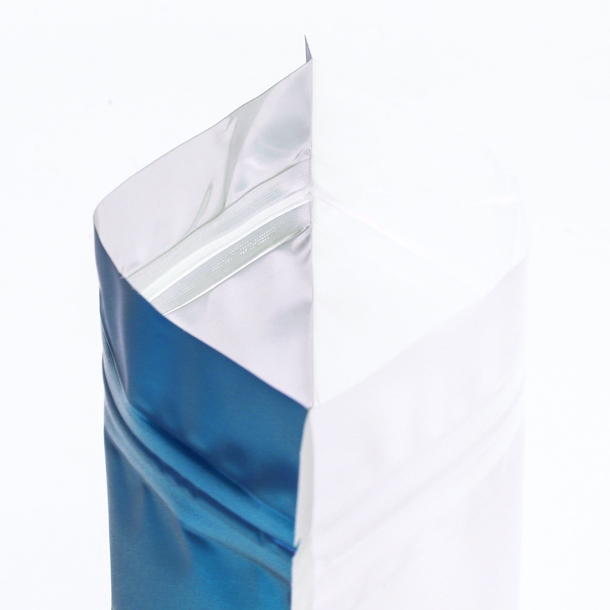 Single Side Matte Electric Energy Blue Metallic Mylar Stand Strong® Coffee Valve Bags