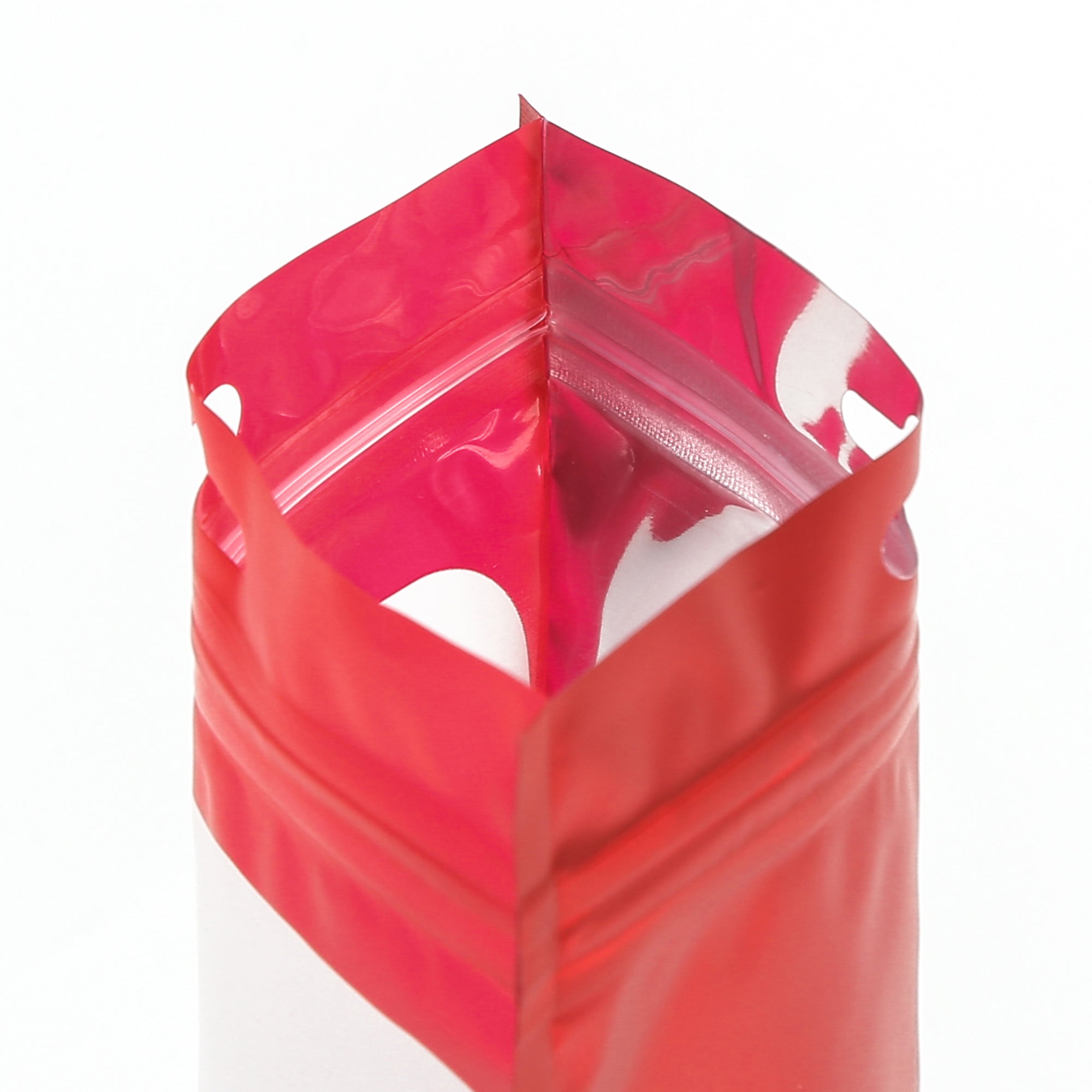 Matte Reservation Only Red Foil QuickQlick® Bags with Bordered Translucent Window and Butterfly Hang Hole