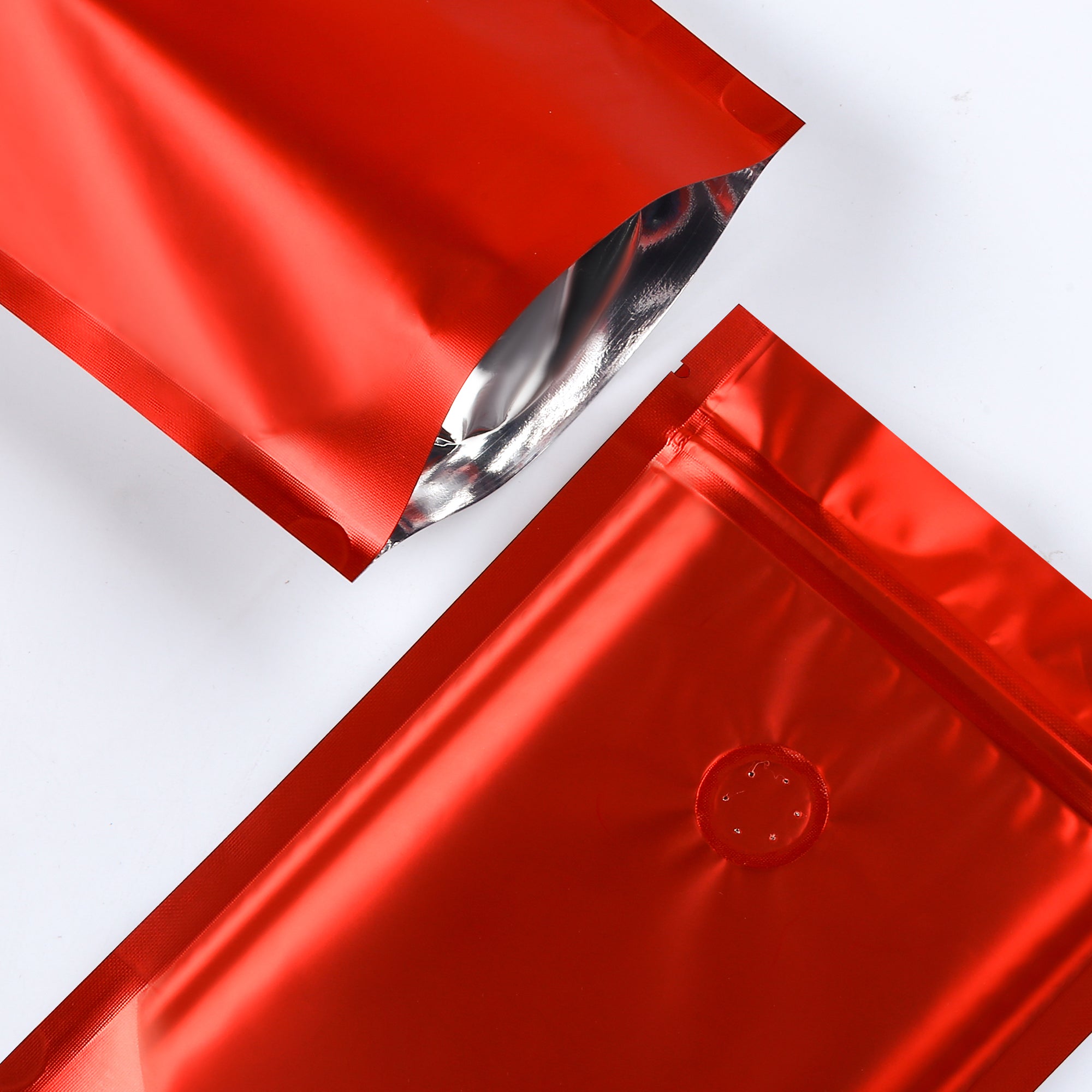 Single Side Matte Barista Brick Red Metallic Mylar Stand Strong® Coffee Valve Bags