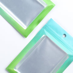 Matte Malachite Green Gradient QuickQlick® Bags with Translucent Window