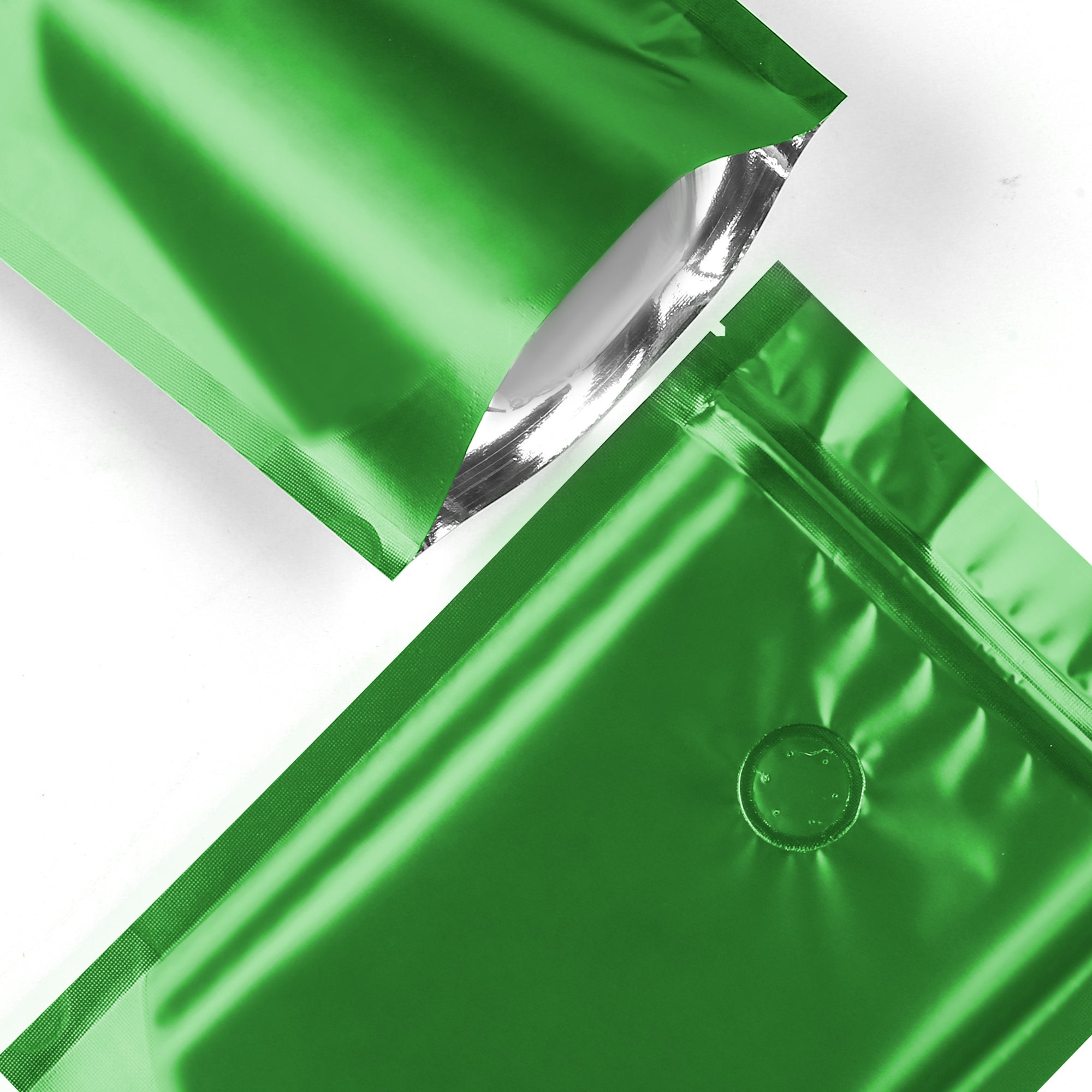 Single Side Matte Emerald Bean Green Metallic Mylar Stand Strong® Coffee Valve Bags