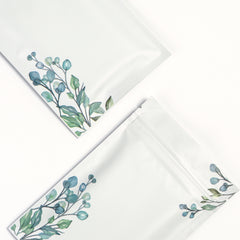 Matte Winter Meadow White Foil Zipper Seal Bags