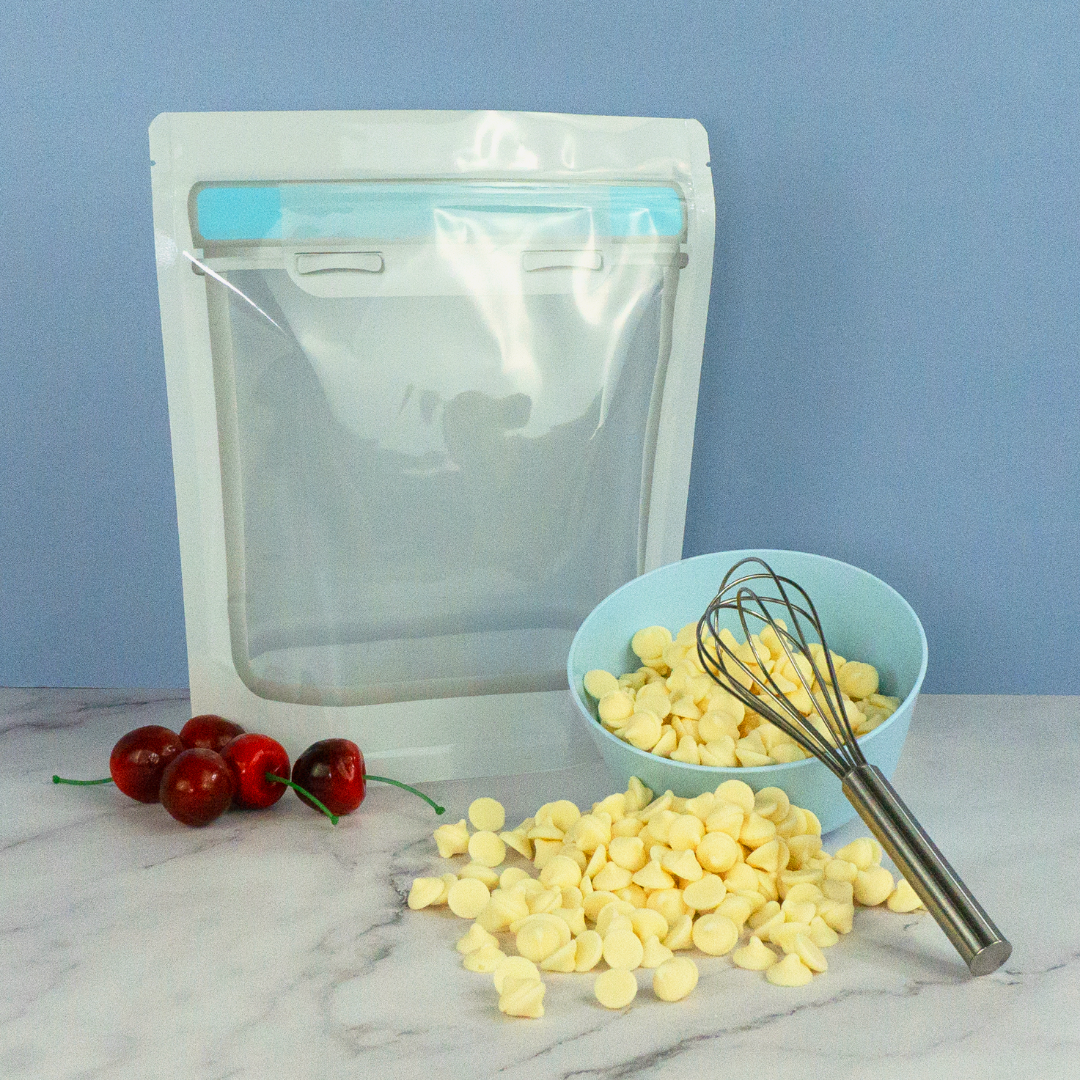 Glossy Candid Blue Storage Container Shaped Stand Strong® Bags