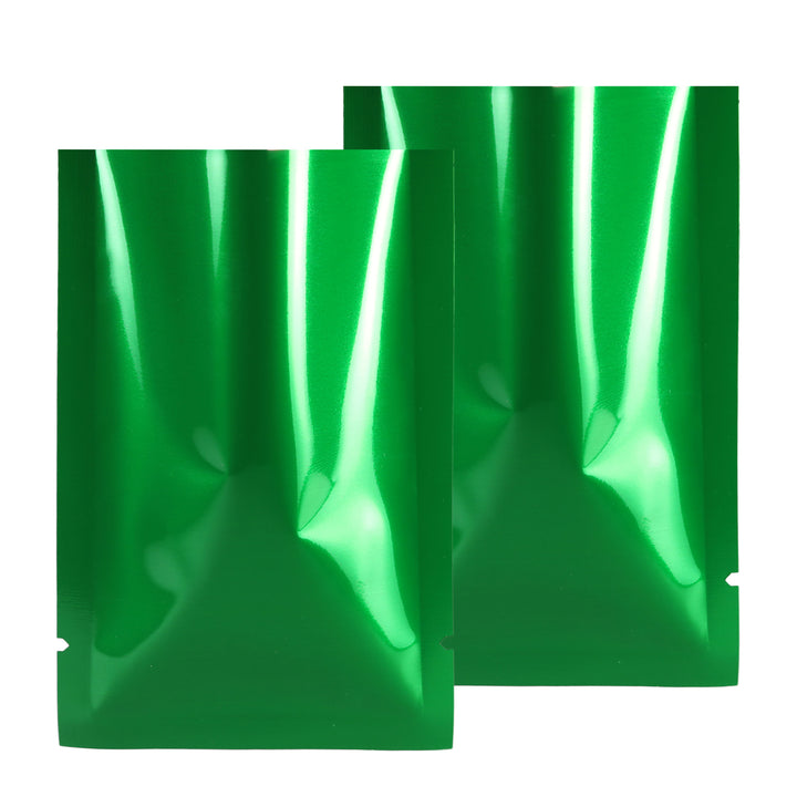 QQ Studio® Glossy Sacramento Green Mylar Foil Open Fill Bags
