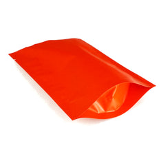 Matte Firetruck Red Mylar Open Top Stand Up Heat Seal SlickSeal™ Bags