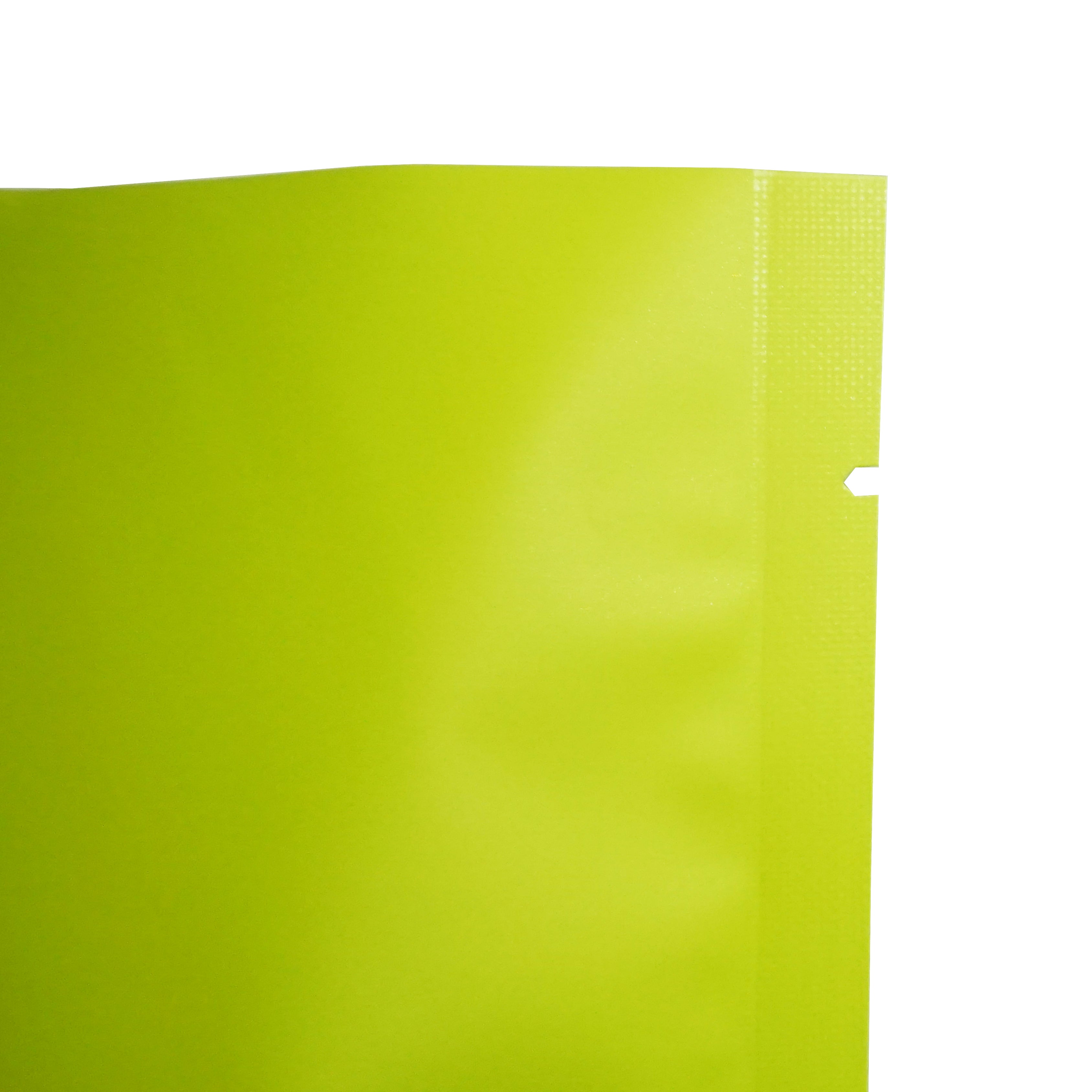 Matte Pistachio Green Mylar Open Top Stand Up Heat Seal SlickSeal™ Bags