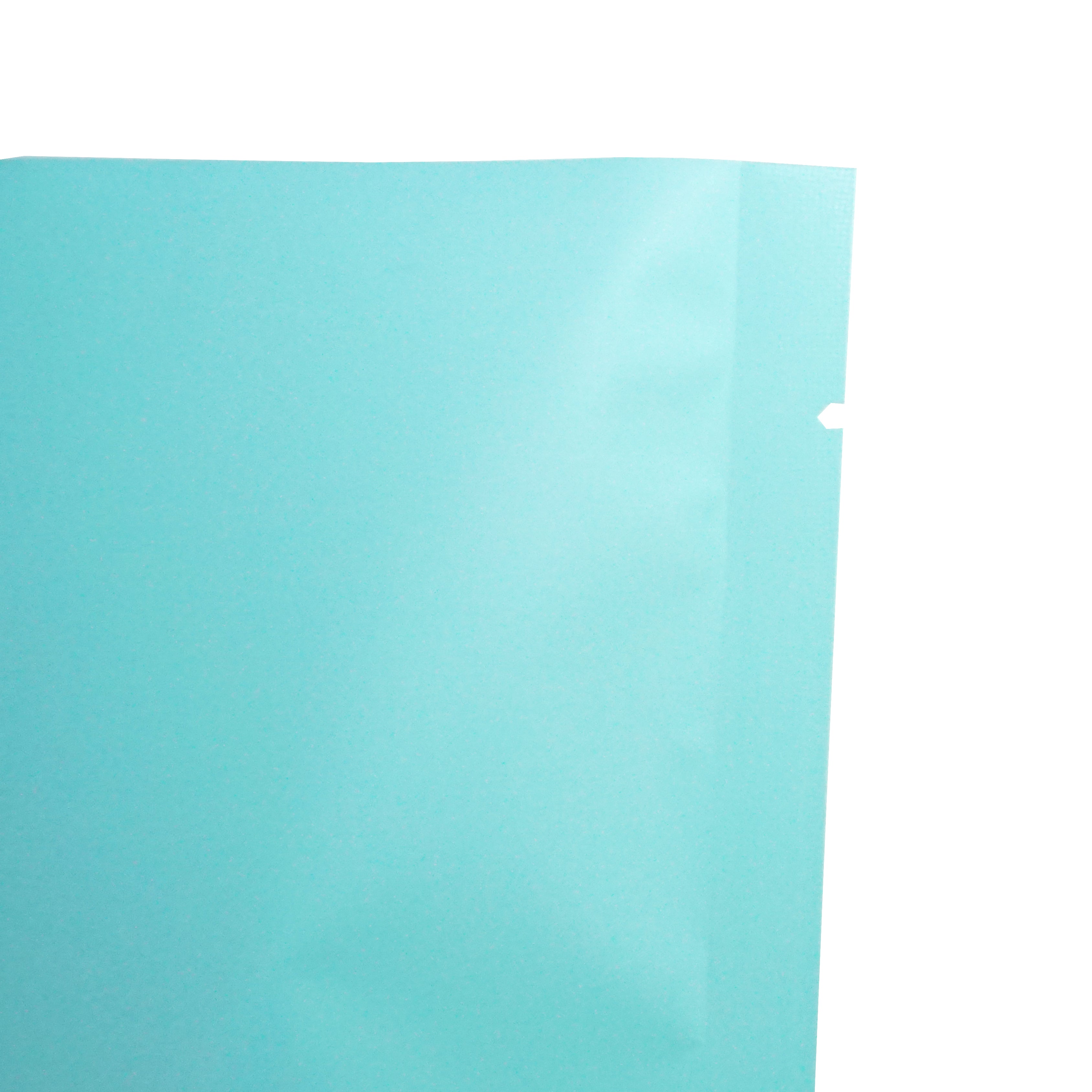 Matte Songbird Blue Mylar Open Top Stand Up Heat Seal SlickSeal™ Bags