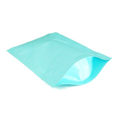 Matte Songbird Blue Mylar Open Top Stand Up Heat Seal SlickSeal™ Bags